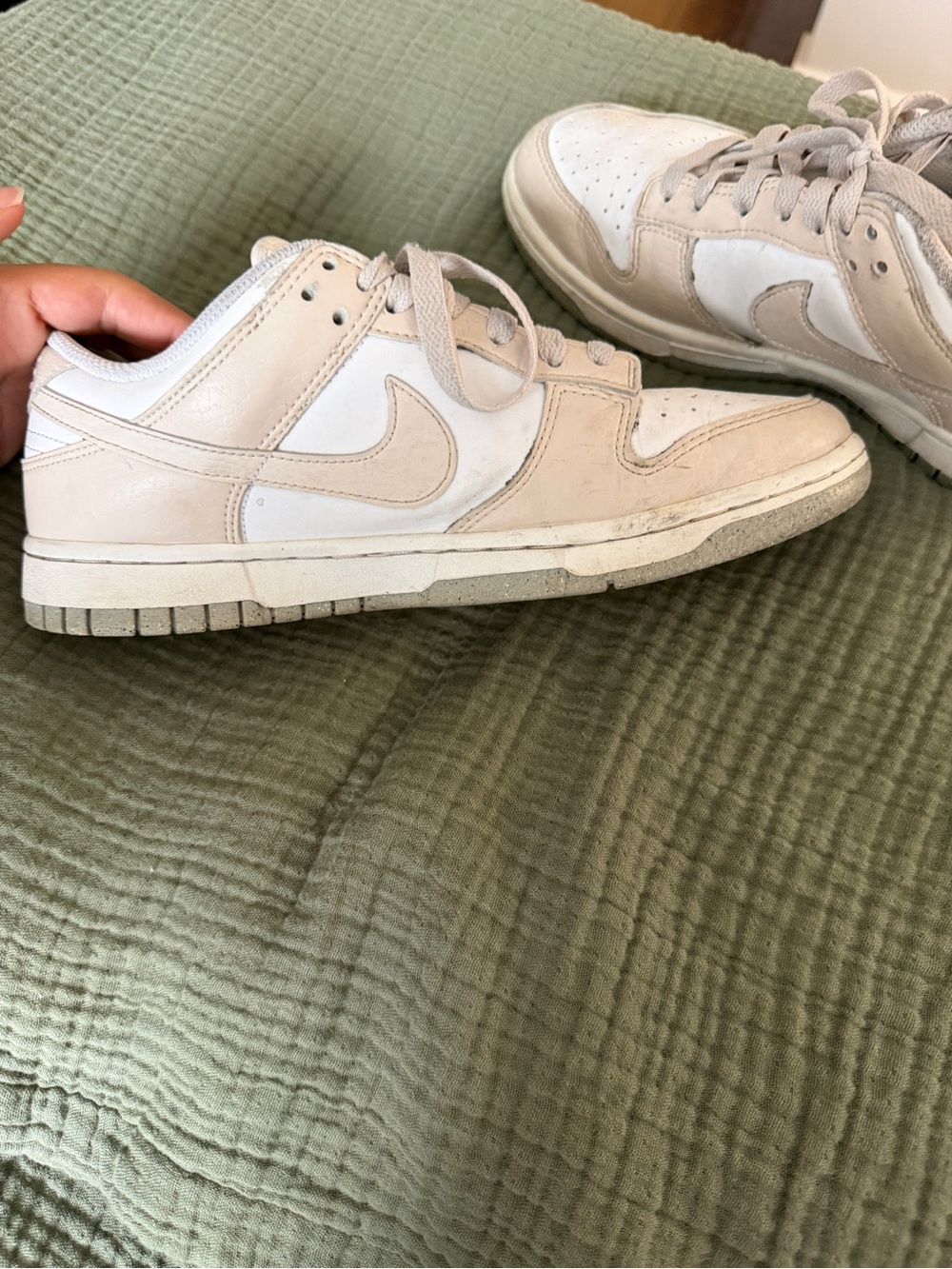 Nike Men’s Low-Top Sneakers in Cream/White